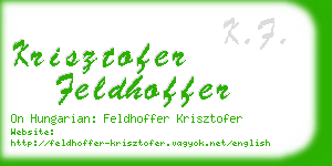 krisztofer feldhoffer business card